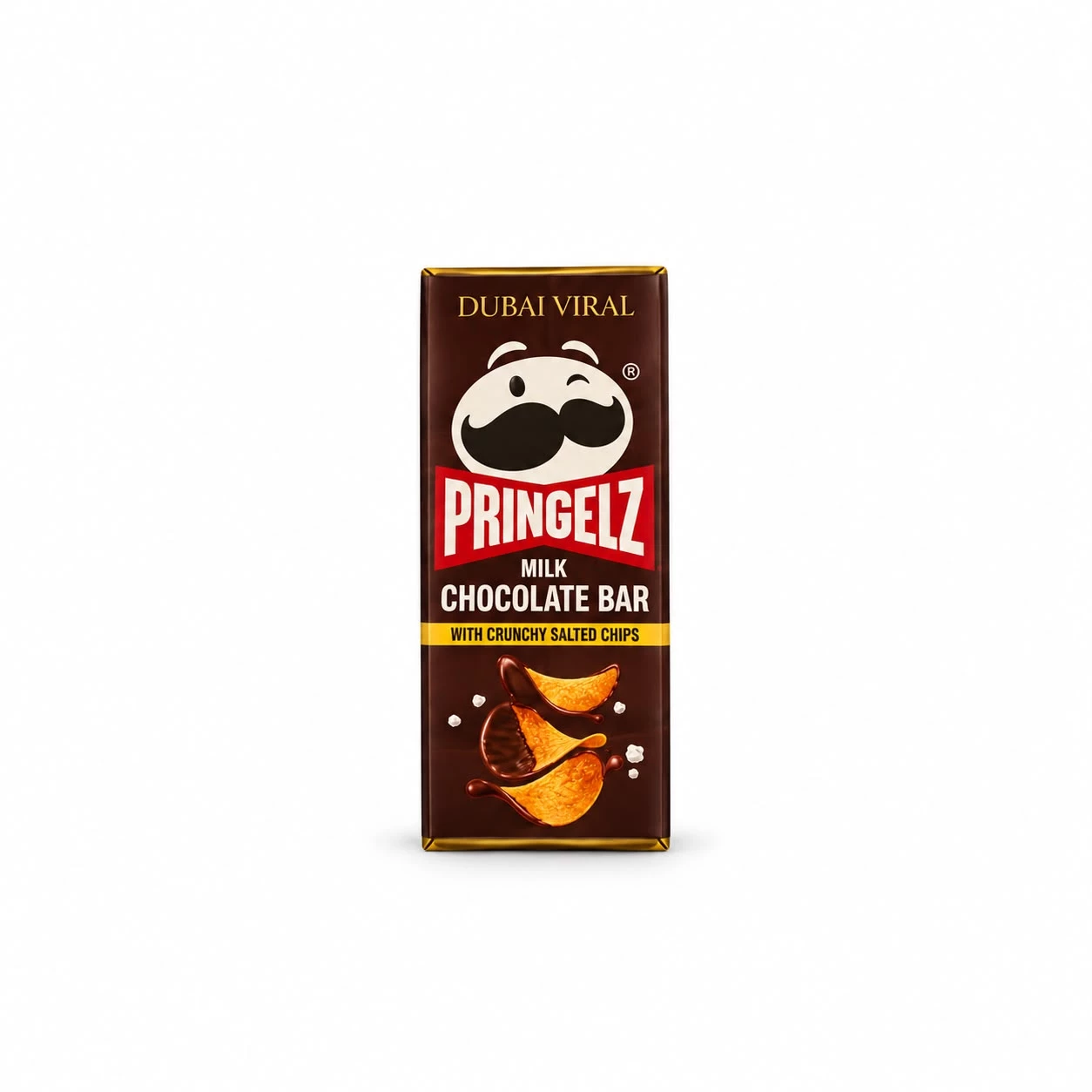 Pringelz Milk Chocolate Bar with salted chips