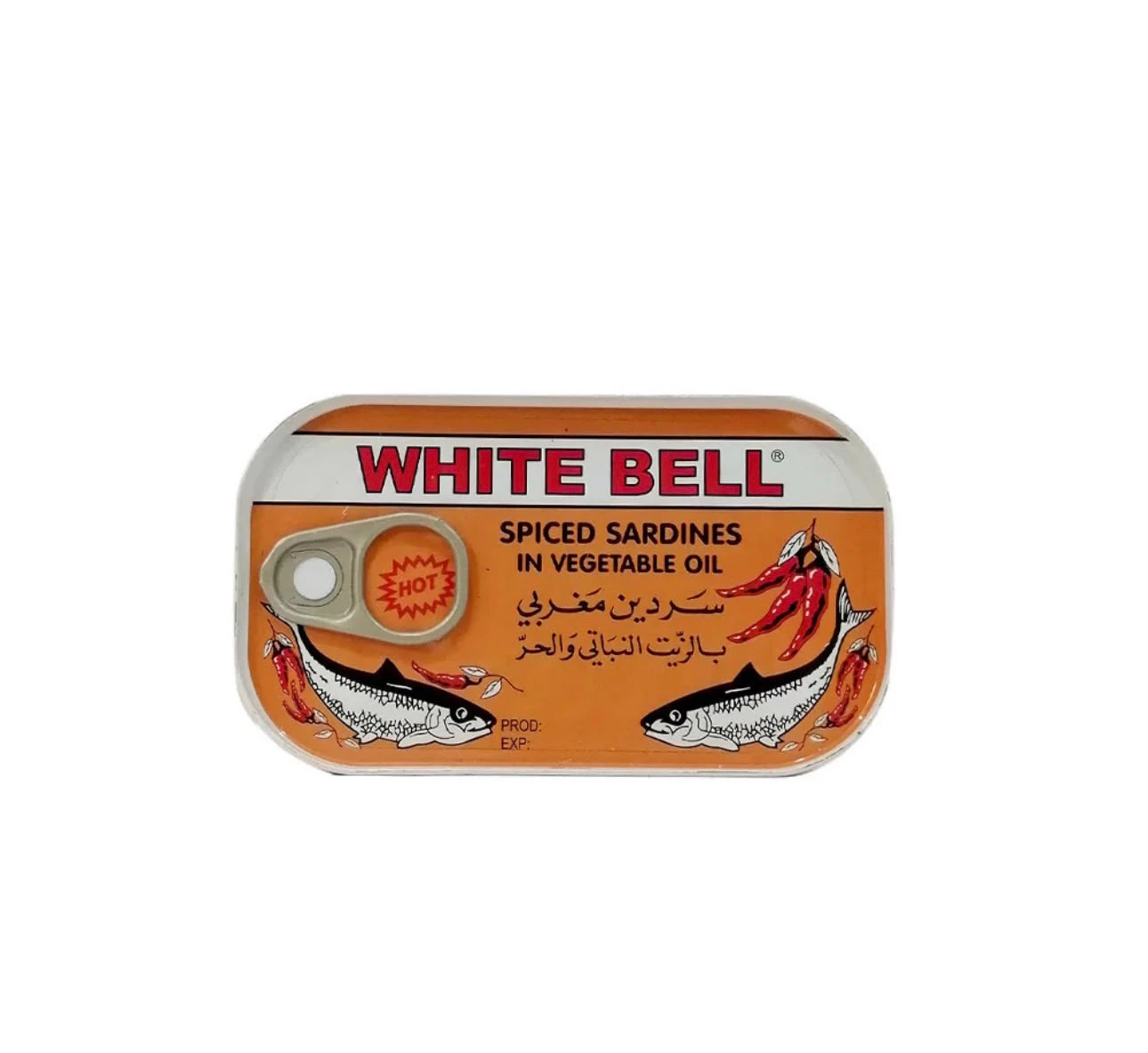 White Bell Sardine in Vegetable oil Spiced